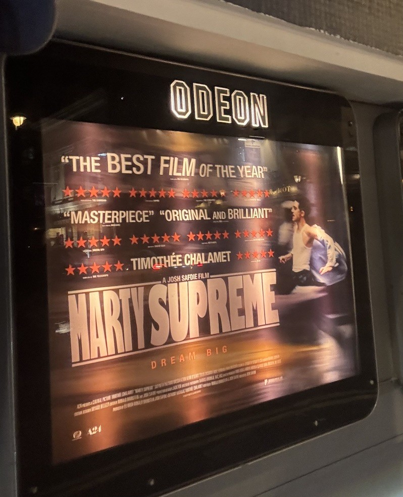 Marty Supreme poster at Odeon
