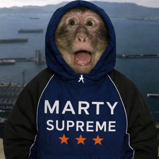 Marty Supreme monkey sticker