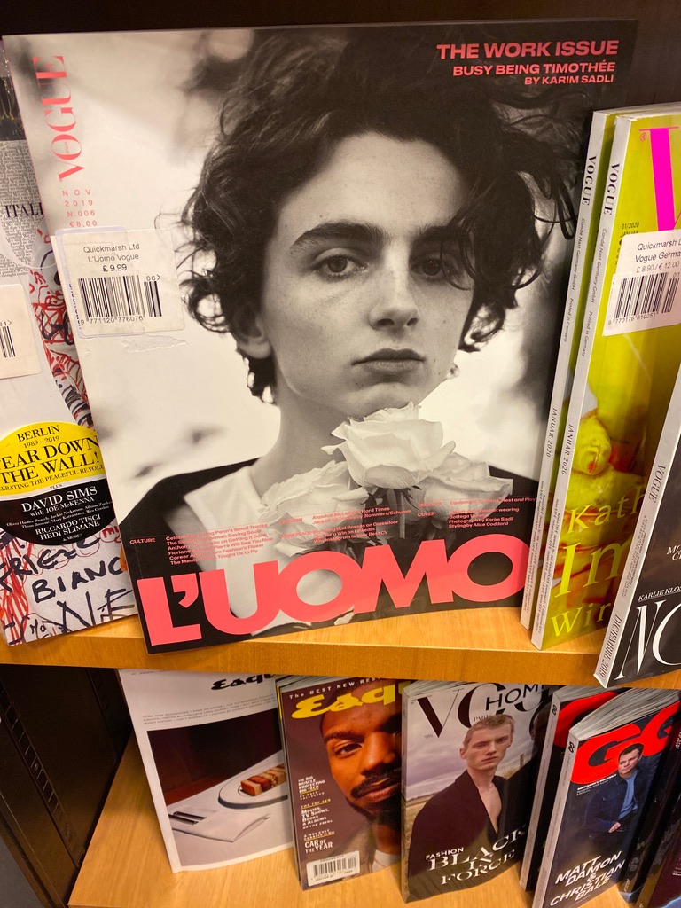 Timothée Chalamet on L'Uomo Vogue